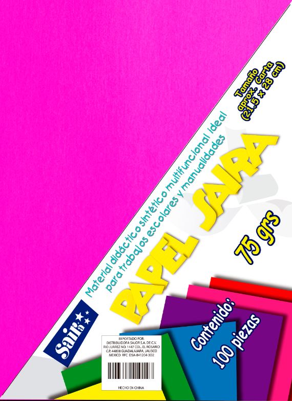 Saira Paquete de Hoja Color Rosa Fluorescente