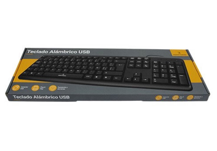 Perfect Choice Teclado Básico Alámbrico USB Color Negro