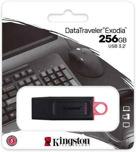 [DTX/256GB] Kingston Memoria USB DataTraveler Exodia, 256GB 3.2 Color Negro
