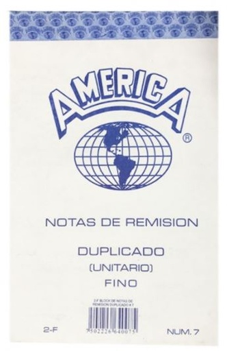 [Remisión Duplicado 2-F] America Block Remisión Duplicado 2-F